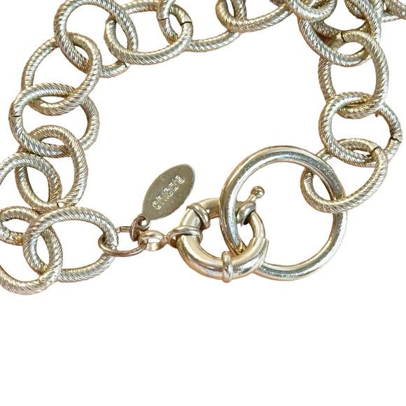 Chico's Signed Long Gold Tone Chain Link Statement Necklace - Picture 5 of 6